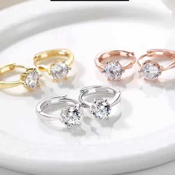 Rose gold plated earrings - Picture 6 of 6